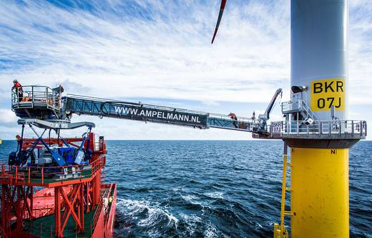 Ampelmann first to deploy motion compensated gangway in Chinese renewables market