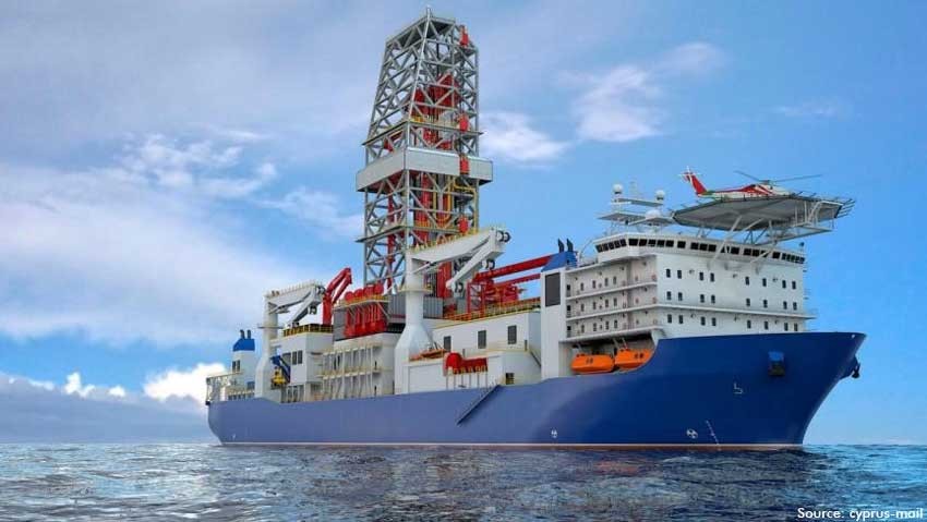 Eni-Total drillship anchored off Larnaca