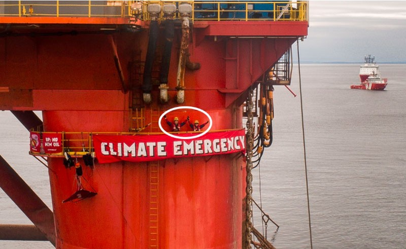 Greenpeace confirm they will be leaving no time soon.