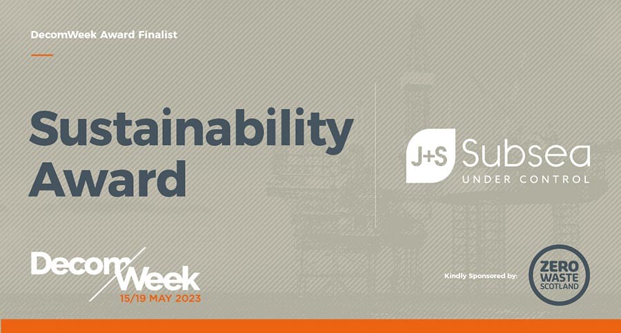J+S Subsea recognised for sustainability in decommissioning work