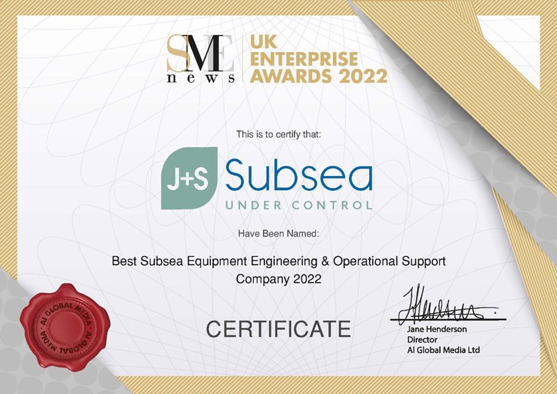 J+S Subsea wins top subsea accolade in national awards