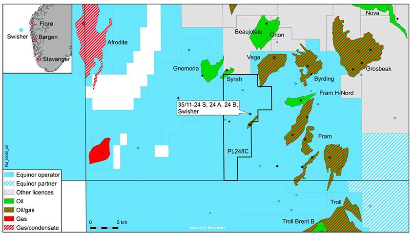 Oil and gas discovery close to North Sea Fram field