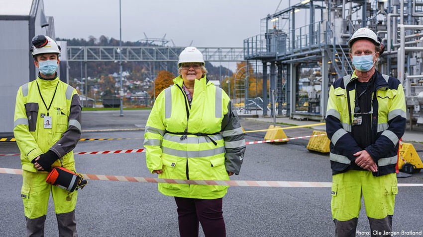 Prime Minister Erna Solberg opened the world’s largest test facility for CO2 transport
