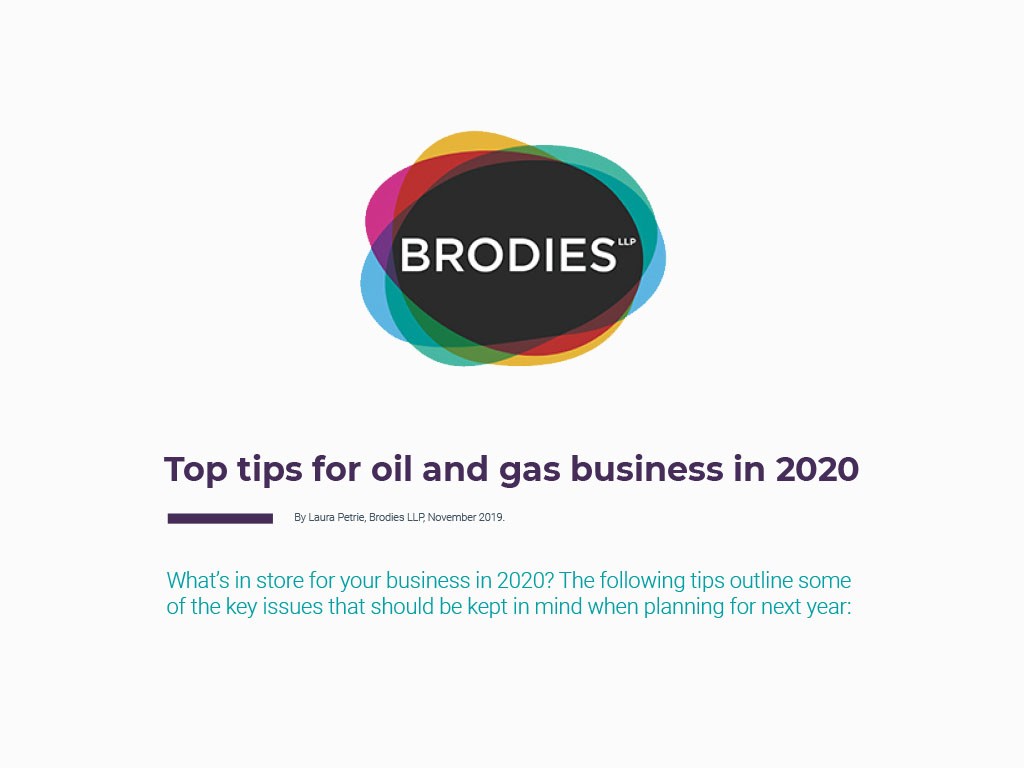 Top tips for oil and gas business in 2020