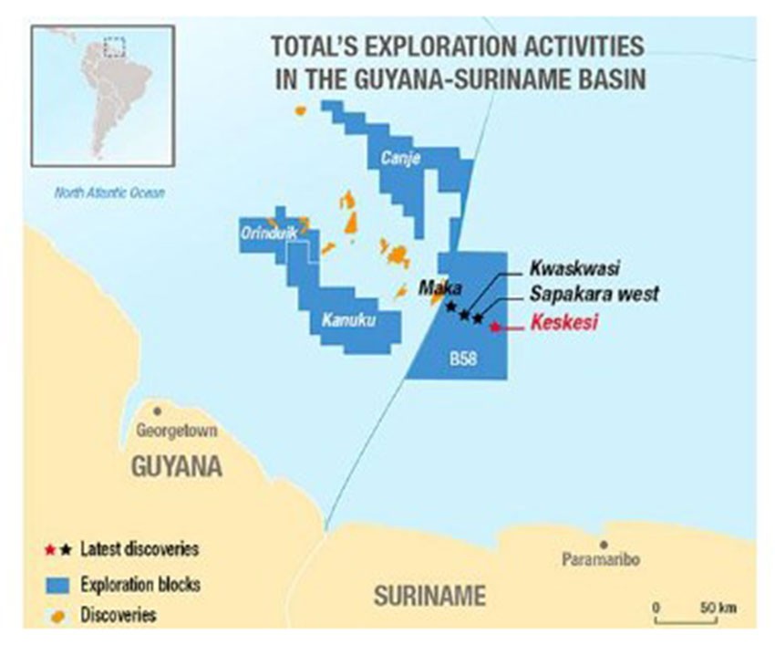Total and Apache make fourth discovery offshore Suriname