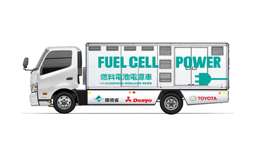 Toyota and Denyo Develop a Fuel Cell Power Supply Vehicle that Generates Electricity from Hydrogen